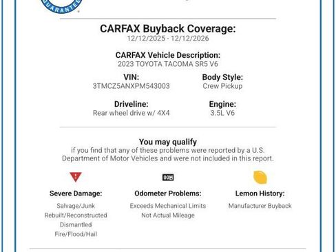 Used 2023 Toyota Tacoma SR5 image 2