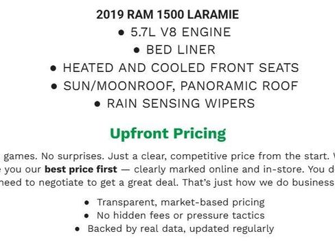 Used 2019 RAM 1500 Laramie AWD/4WD image 2