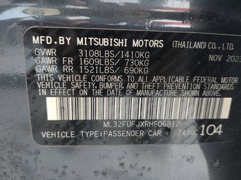 Used 2024 Mitsubishi Mirage G4 ES FWD image 33