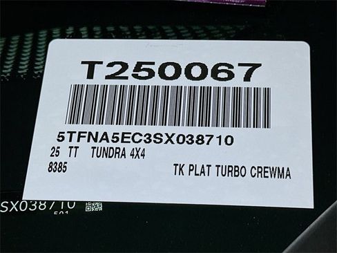 New 2025 Toyota Tundra Platinum image 17