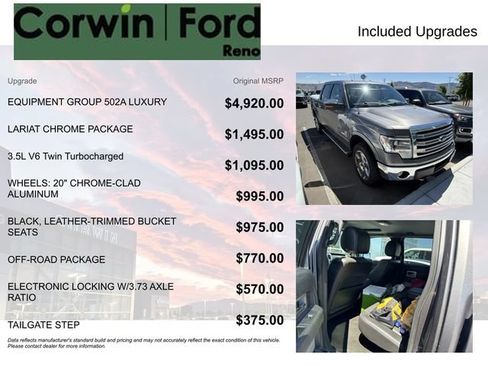 Used 2014 Ford F150 Lariat w/ Equipment Group 502A Luxury AWD/4WD image 8