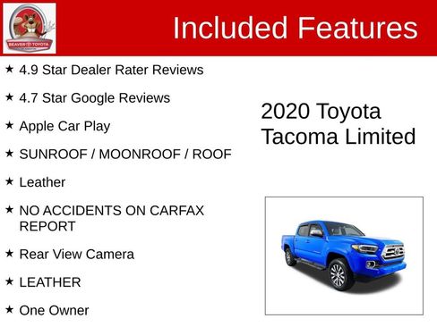 Used 2020 Toyota Tacoma Limited image 4