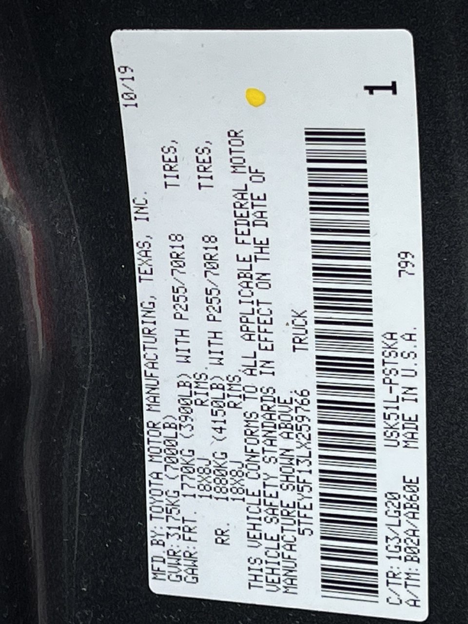 Used 2020 Toyota Tundra SR5 w/ SR5 Leather Package RWD image 29