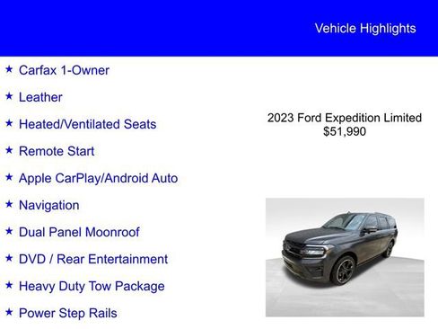 Used 2023 Ford Expedition Limited AWD/4WD image 2