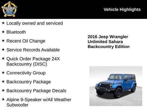 Used 2016 Jeep Wrangler Unlimited Sahara image 2