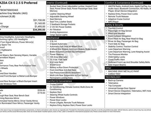 Certified 2025 MAZDA CX-5 AWD 2.5 S w/ Preferred Package image 17