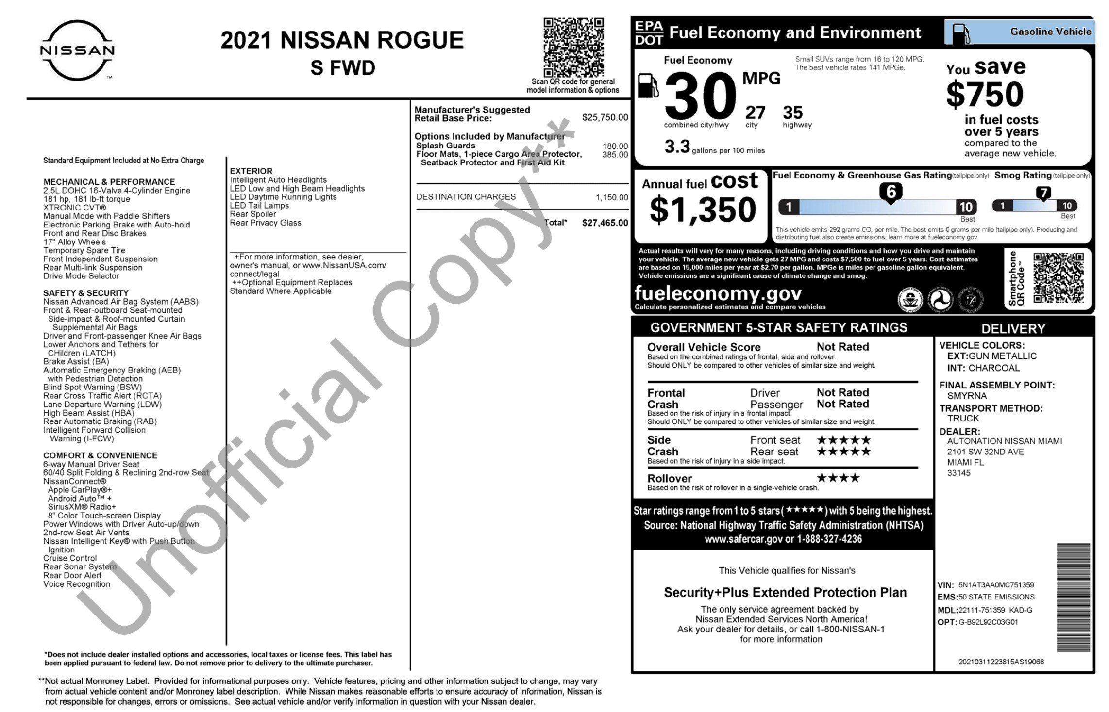 Used 2021 Nissan Rogue S FWD image 4