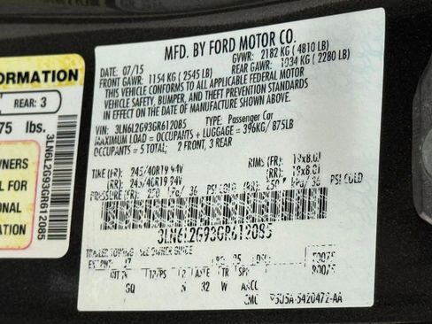 Used 2016 Lincoln MKZ w/ Equipment Group 300A Reserve image 38