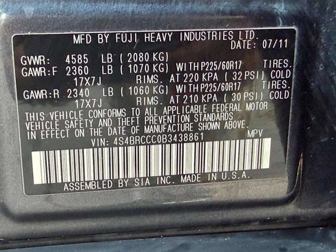 Used 2011 Subaru Outback 2.5i Premium w/ All-Weather Pkg image 24