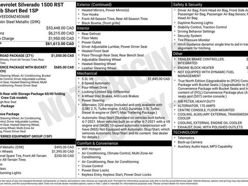 Used 2021 Chevrolet Silverado 1500 RST w/ Z71 Off-Road Package AWD/4WD image 10
