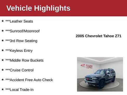 Used 2005 Chevrolet Tahoe Z71 w/ Preferred Equipment Group AWD/4WD image 4