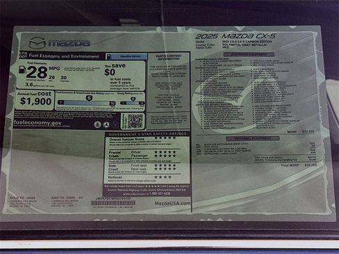 New 2025 MAZDA CX-5 Carbon Edition image 20