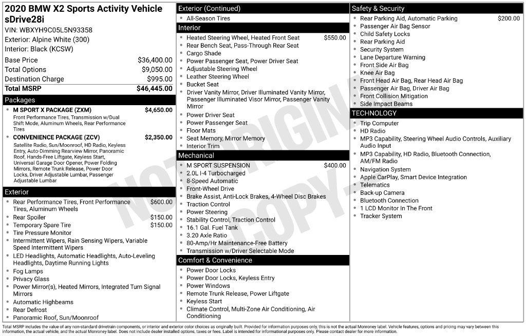 Used 2020 BMW X2 sDrive28i w/ M Sport X Package FWD image 24