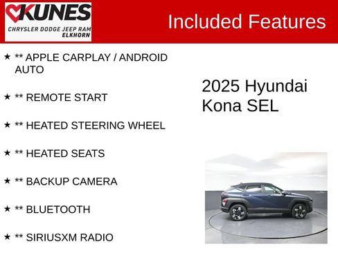 Used 2025 Hyundai Kona SEL AWD/4WD image 2
