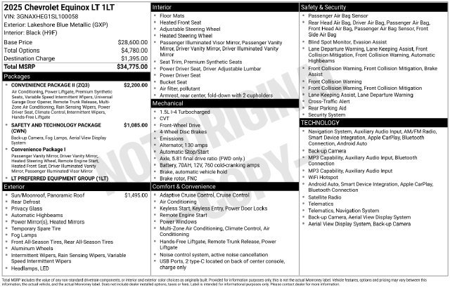 Used 2025 Chevrolet Equinox LT w/ Safety and Technology Package FWD image 2