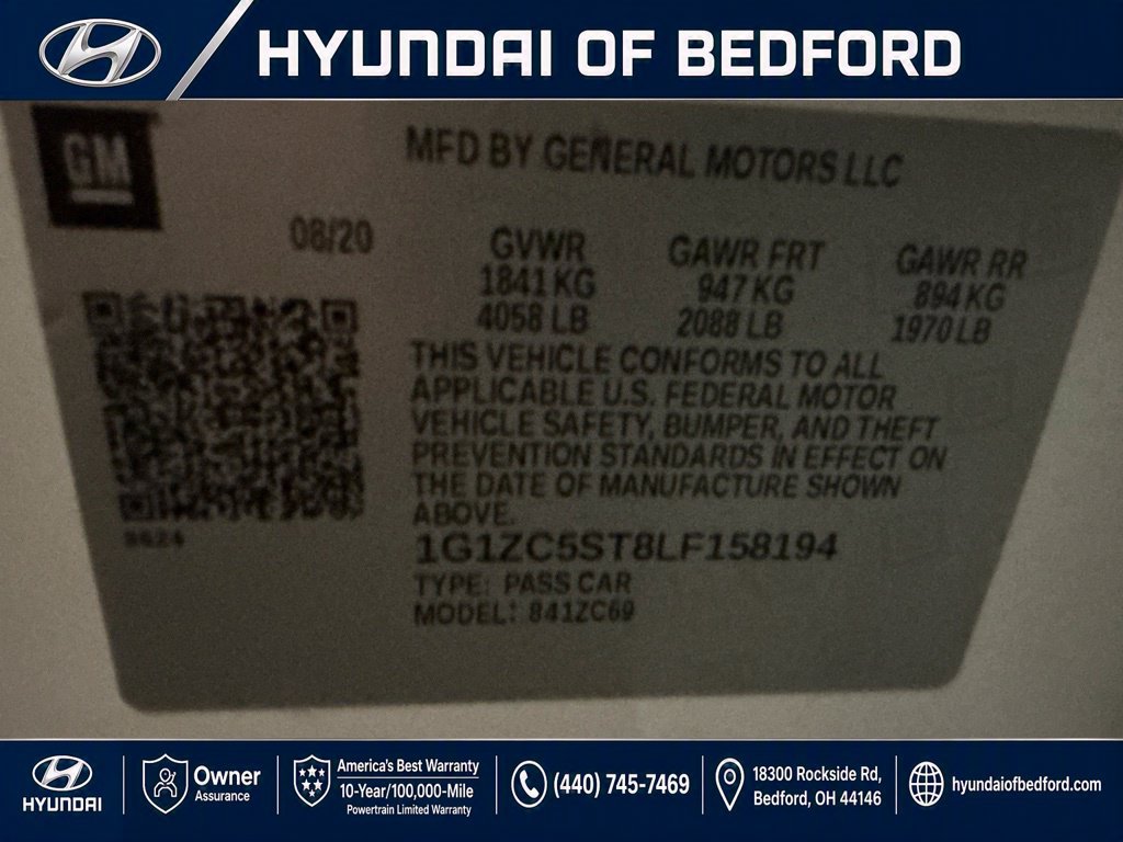 Used 2020 Chevrolet Malibu LS w/ Driver Confidence Package II FWD image 13