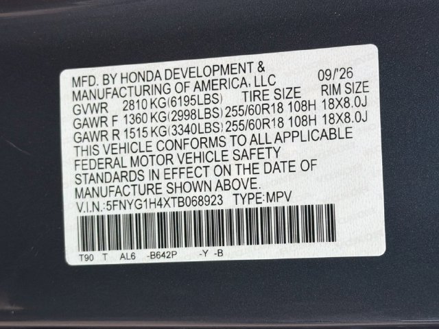 New 2026 Honda Pilot EX-L image 32