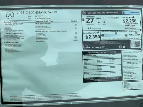 Certified 2025 Mercedes-Benz C 300 4MATIC Sedan image 26