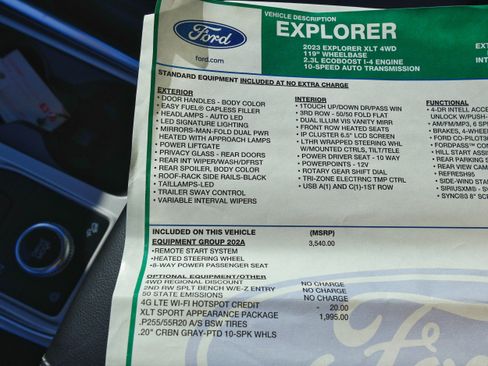 Used 2023 Ford Explorer XLT w/ Equipment Group 202A image 26