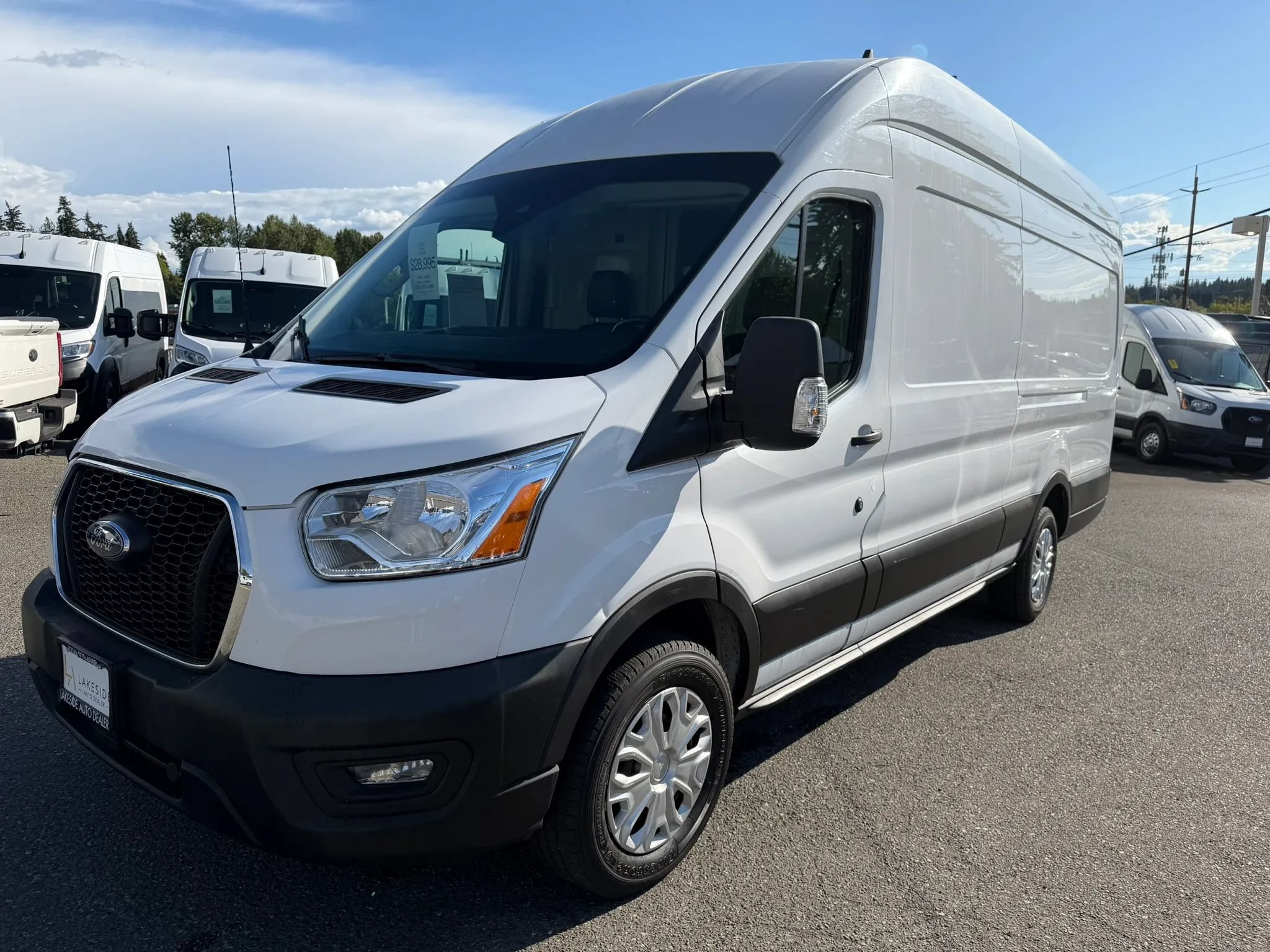 Used 2021 Ford Transit 350 148 High Roof Extended w/ Load Area Protection Package RWD image 1