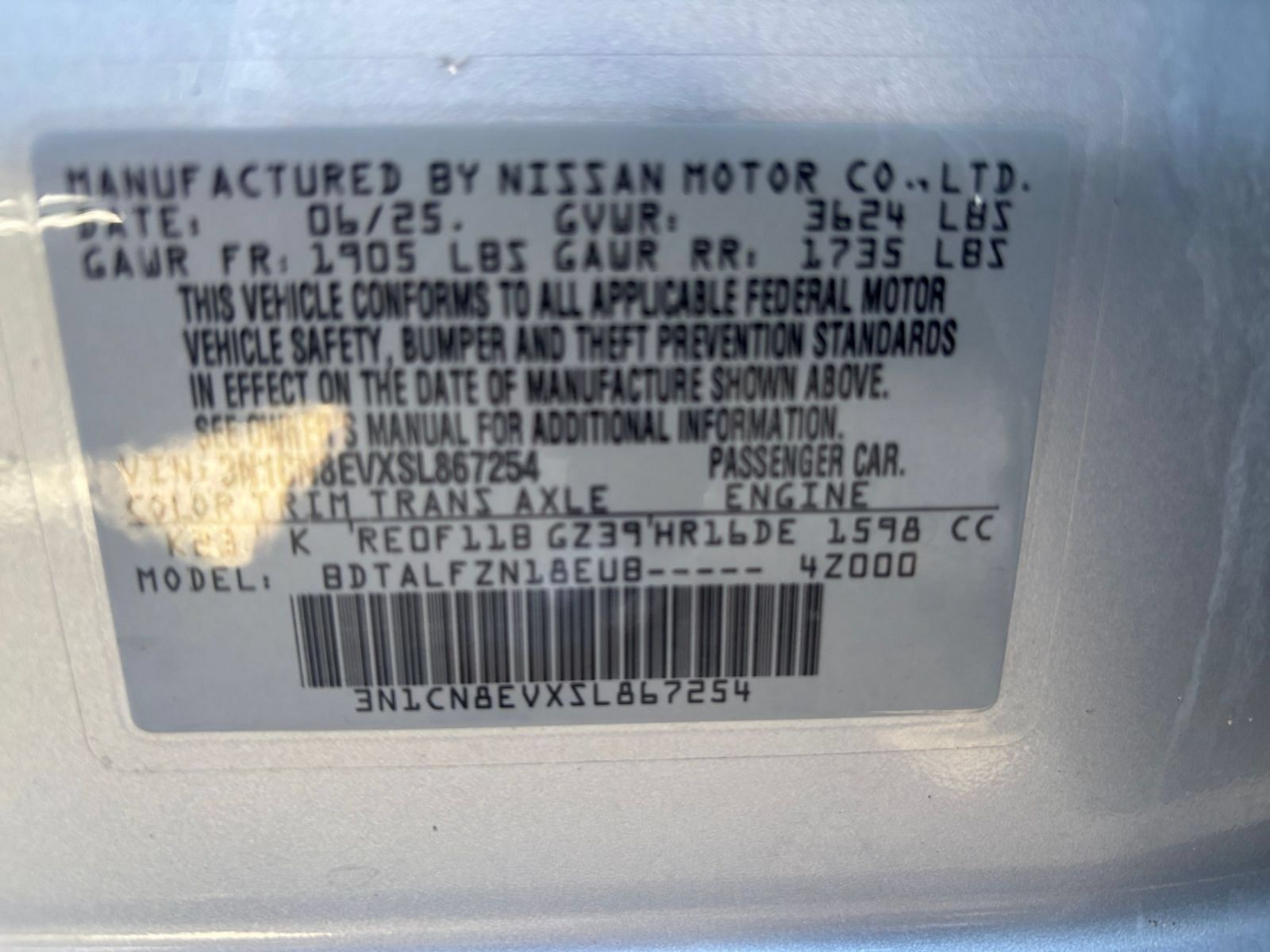 Used 2025 Nissan Versa SV FWD image 26