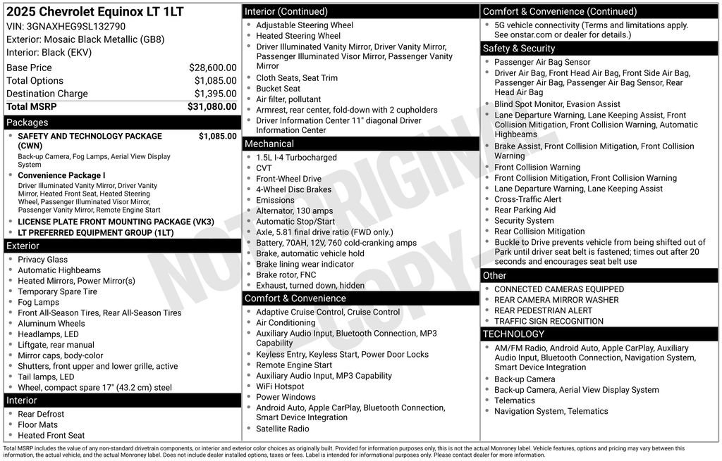Used 2025 Chevrolet Equinox LT w/ Safety and Technology Package FWD image 34
