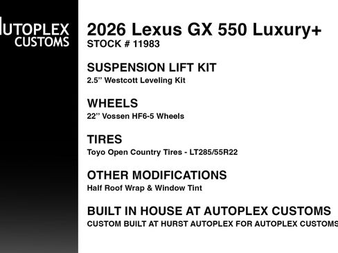 Used 2026 Lexus GX 550 w/ Accessory Package (2T) AWD/4WD image 2