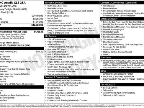 Used 2023 GMC Acadia SLE w/ Driver Convenience Package image 4