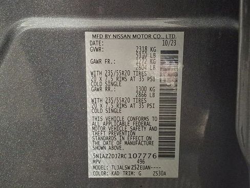 Used 2024 Nissan Murano Platinum w/ Cargo Package FWD image 28