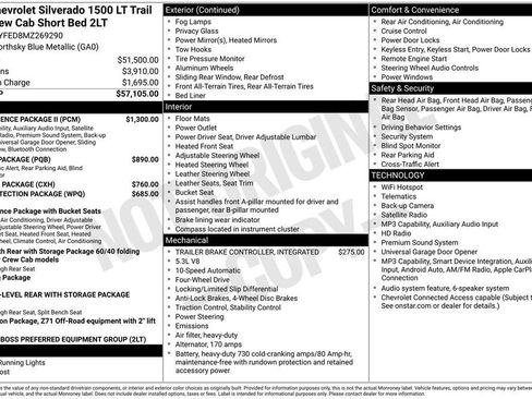 Used 2021 Chevrolet Silverado 1500 LT Trail Boss w/ Convenience Package II AWD/4WD image 6