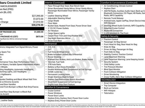 Used 2020 Subaru Crosstrek 2.0i Limited w/ Moonroof Package image 3