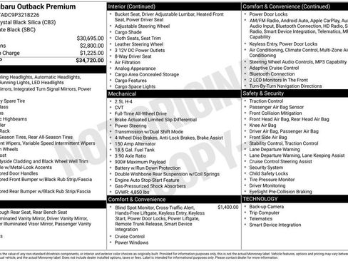 Certified 2023 Subaru Outback Premium AWD/4WD image 36