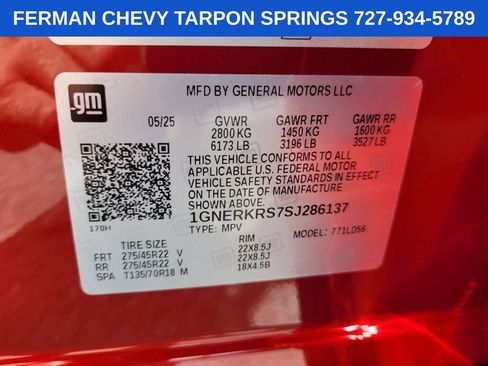 New 2025 Chevrolet Traverse High Country w/ LPO, Floor Liner Package image 23