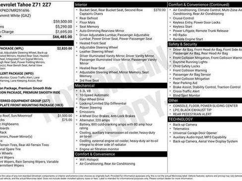 Used 2021 Chevrolet Tahoe Z71 w/ Luxury Package AWD/4WD image 11