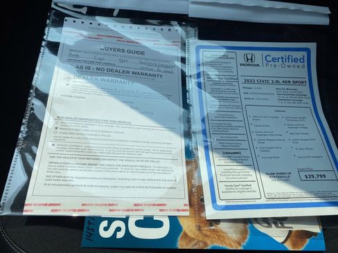 Certified 2022 Honda Civic Sport image 37