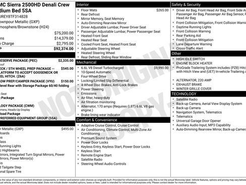 New 2026 GMC Sierra 2500 Denali w/ Denali Reserve Package AWD/4WD image 47