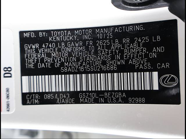 Certified 2025 Lexus ES 350 w/ Premium Package FWD image 12