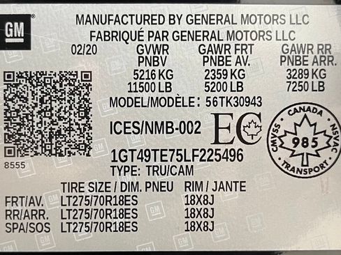 Used 2020 GMC Sierra 3500 SLE AWD/4WD image 62