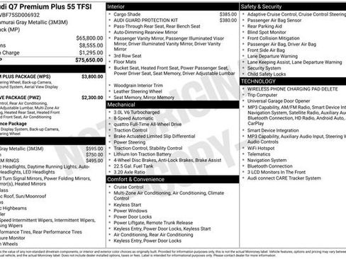 Certified 2025 Audi Q7 3.0T Premium Plus w/ Premium Plus Package AWD/4WD image 61