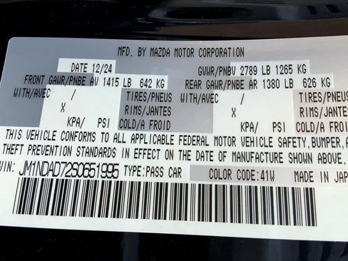 New 2025 MAZDA MX-5 Miata Grand Touring w/ Weather Package image 12