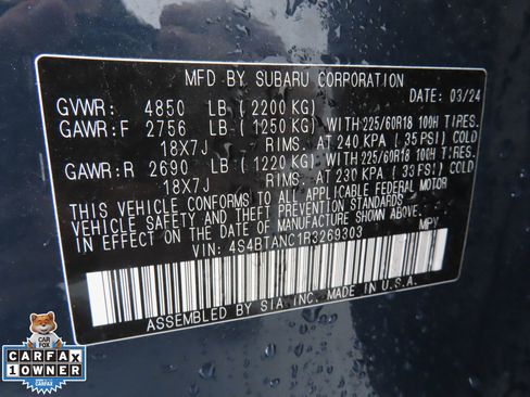 Certified 2024 Subaru Outback Limited image 30