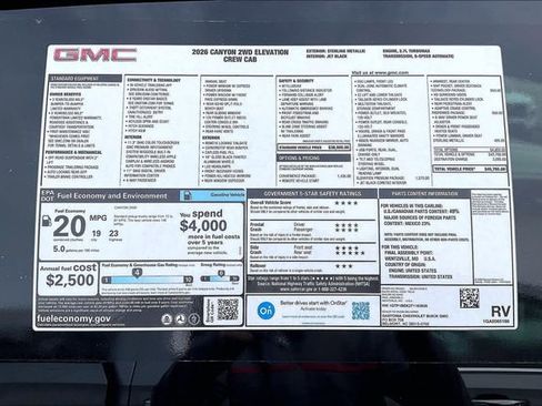 New 2026 GMC Canyon Elevation w/ Convenience Package RWD image 13