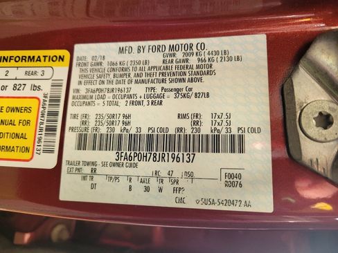 Used 2018 Ford Fusion SE w/ Fusion SE Technology Package FWD image 33