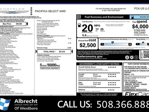 New 2026 Chrysler Pacifica Select image 25