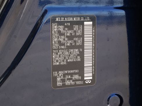 Used 2019 INFINITI QX80 Luxe w/ 22" Wheel Package image 25