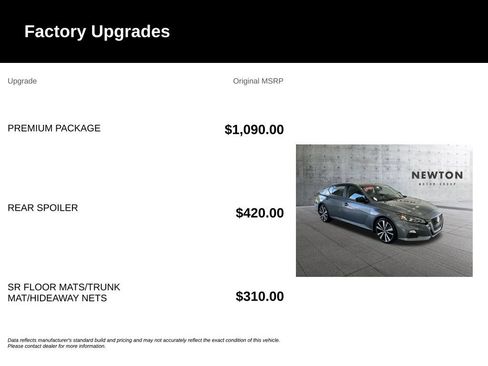 Used 2020 Nissan Altima 2.5 SR w/ Premium Package FWD image 8