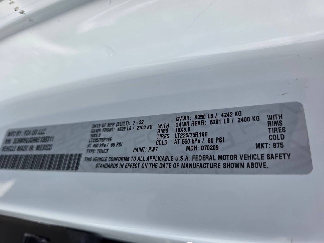 Used 2022 RAM ProMaster 3500 FWD image 26