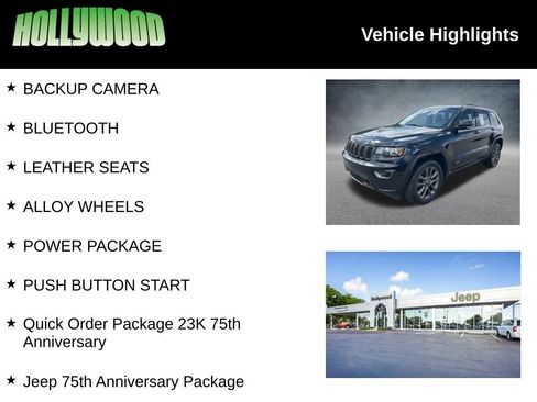 Used 2016 Jeep Grand Cherokee Limited 75th Anniversary AWD/4WD image 3