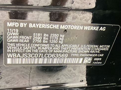 Used 2020 BMW 540i xDrive w/ Premium Package AWD/4WD image 20