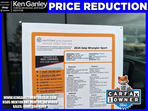Used 2024 Jeep Wrangler Sport AWD/4WD image 22